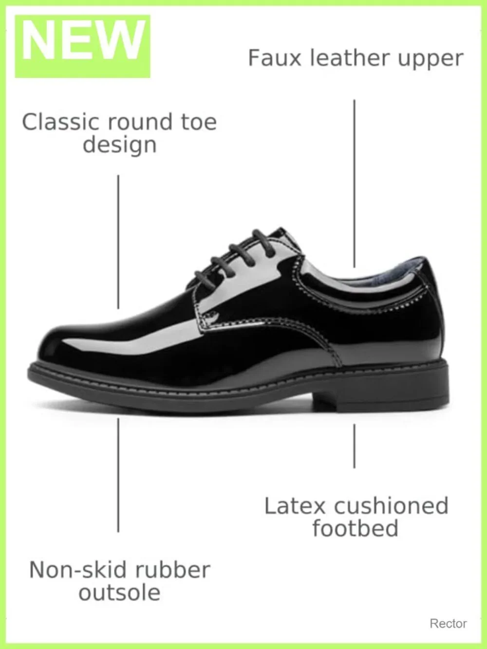 Boys Oxford Dress Shoes Lace-Up Cushioned Loafer